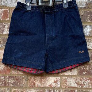 Philosophy Dark Blue Lightweight Pull on 100% Cotton Elastic Denim Shorts Size 2